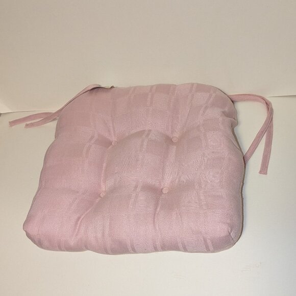 Vintage Barth and Dreyfuss Pink Checker Pattern Chair Cushion Fundraiser Item - Picture 2 of 12